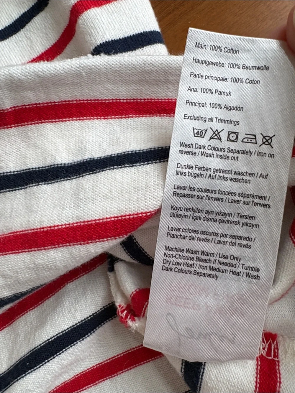 Joules Harbor Tee “Fab Yule Us” Striped Top | Size US 10 🇺🇸 - Picture 8 of 8